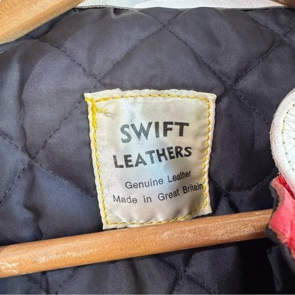Vintage 70s 80s Swift Leathers Red Moto Racing Jacket Mens S Womens M Authentic - Picture 16 of 16